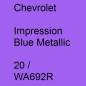 Preview: Chevrolet, Impression Blue Metallic, 20 / WA692R.